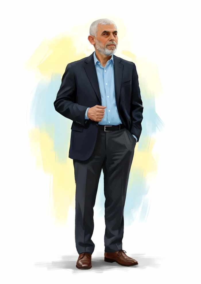 نقاشی دیجیتالی شهید یحیی سنوار